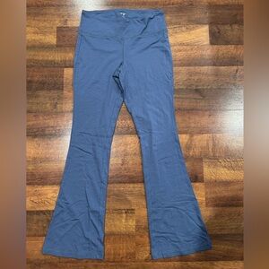 PAC Cares Blue High Waist Flared Leggings Women’s Size Large